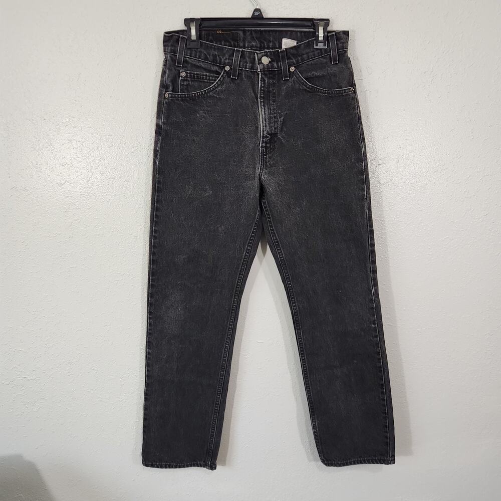 Vintage 1998 Levi's 505 Jeans Mens 32x30 Orange Tab USA Black Relaxed Fit 90s T